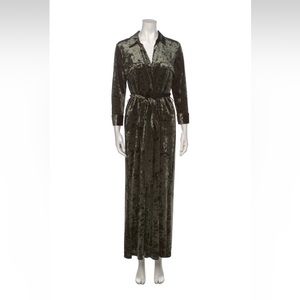 L’AGENCE Olive Velvet Maxi Dress